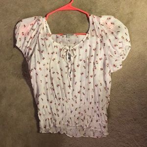 floral sheer t shirt